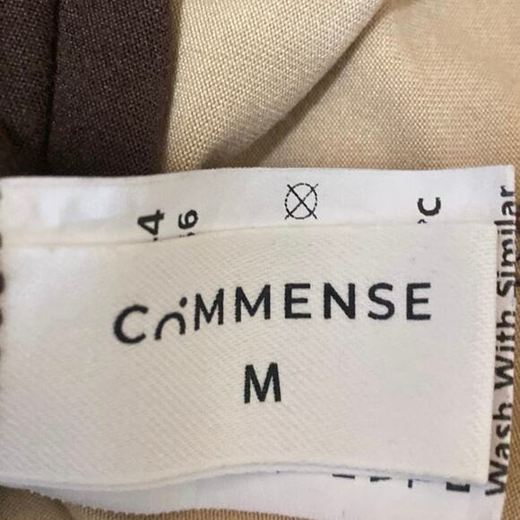 Commense Women's Cream Brown Colorblock Turtleneck Long Sleeve Sweater Top Sz M - Picture 3 of 4